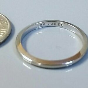 Sold. 18K White Gold Jabel Knife Edge Wedding Band, Stackable Ring and More