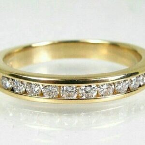 14K Yellow Gold Diamond Band Ring, 0.25 Carat, Size 5