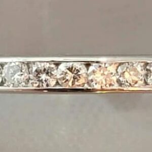 Vintage Platinum Diamond Band Style Ring, Size 7.25