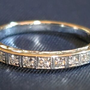 Vintage Simon G. Platinum Diamond Wedding Band, Size 5.75