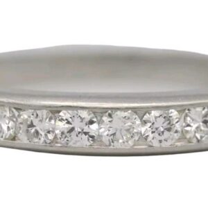Vintage Platinum Diamond Wedding Band Ring, 0.25 ct, Size 6