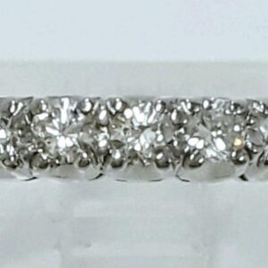 Vintage Platinum Diamond Wedding Ring, Stackable Ring, Anniversary Band, 0.33 cttw, Size 5