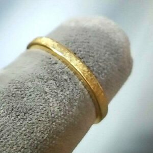 14K Yellow Gold Vintage Jabel Wedding Band, Stackable Ring and More. The Band is Marked 14K and Jabel, a High end Jewelry Company. Size 5.25
